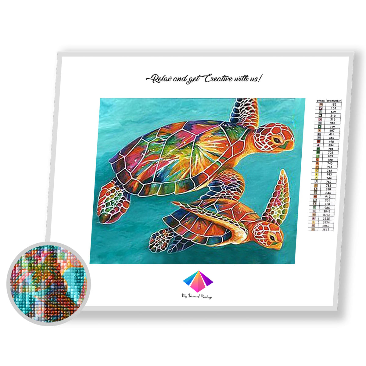 Dreamtime Turtles Diamond painting kit