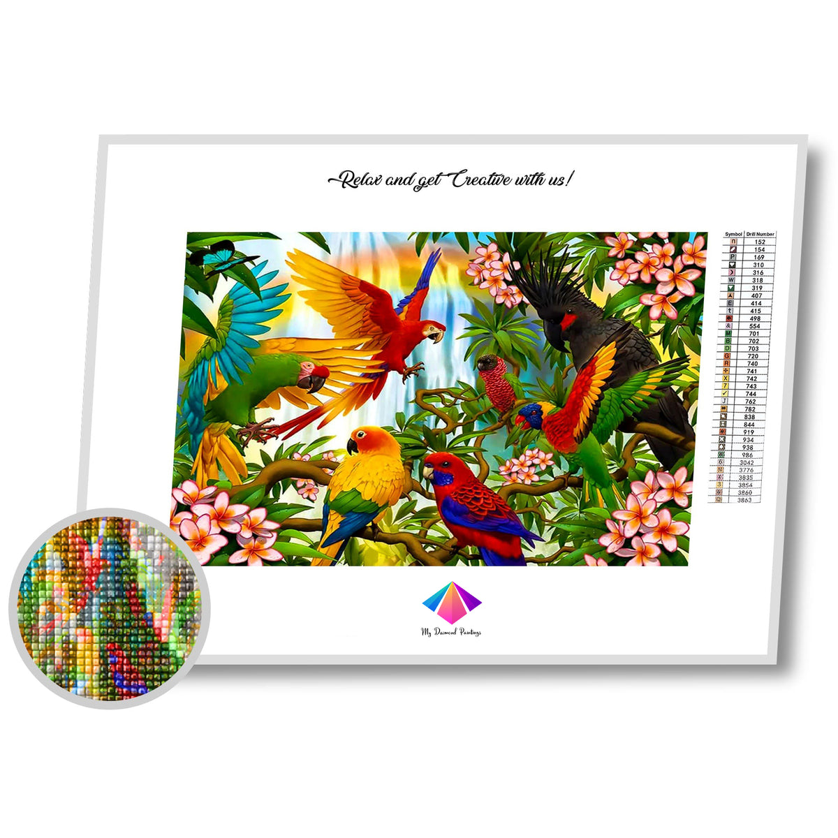 Rainbow Flock Diamond Painting Kit