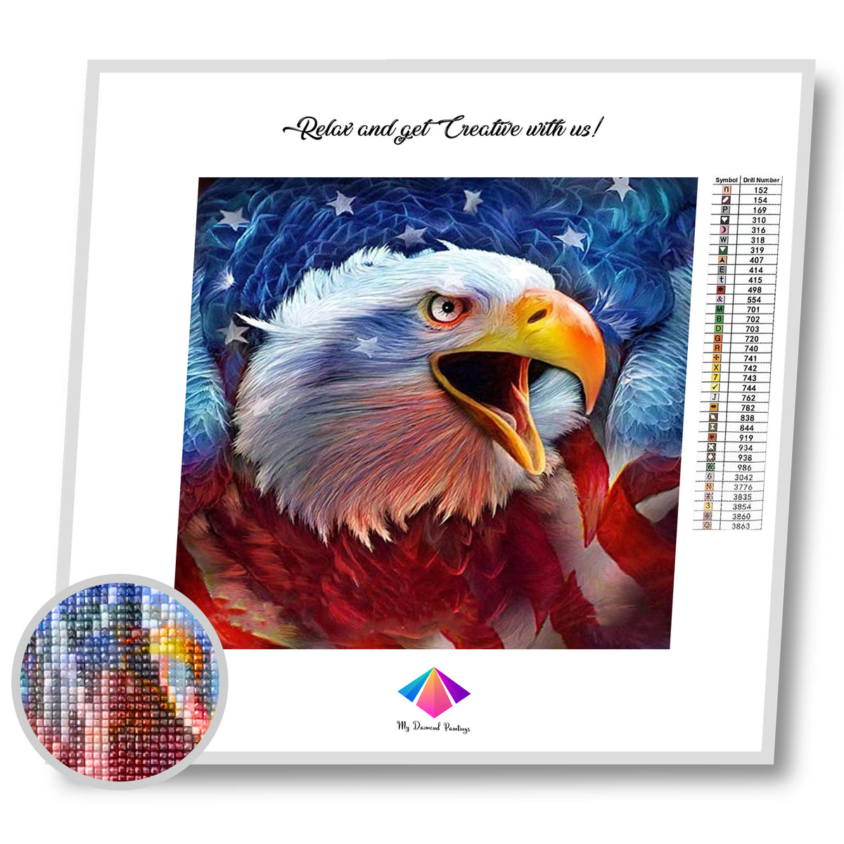 American Eagle Diamond painting kit