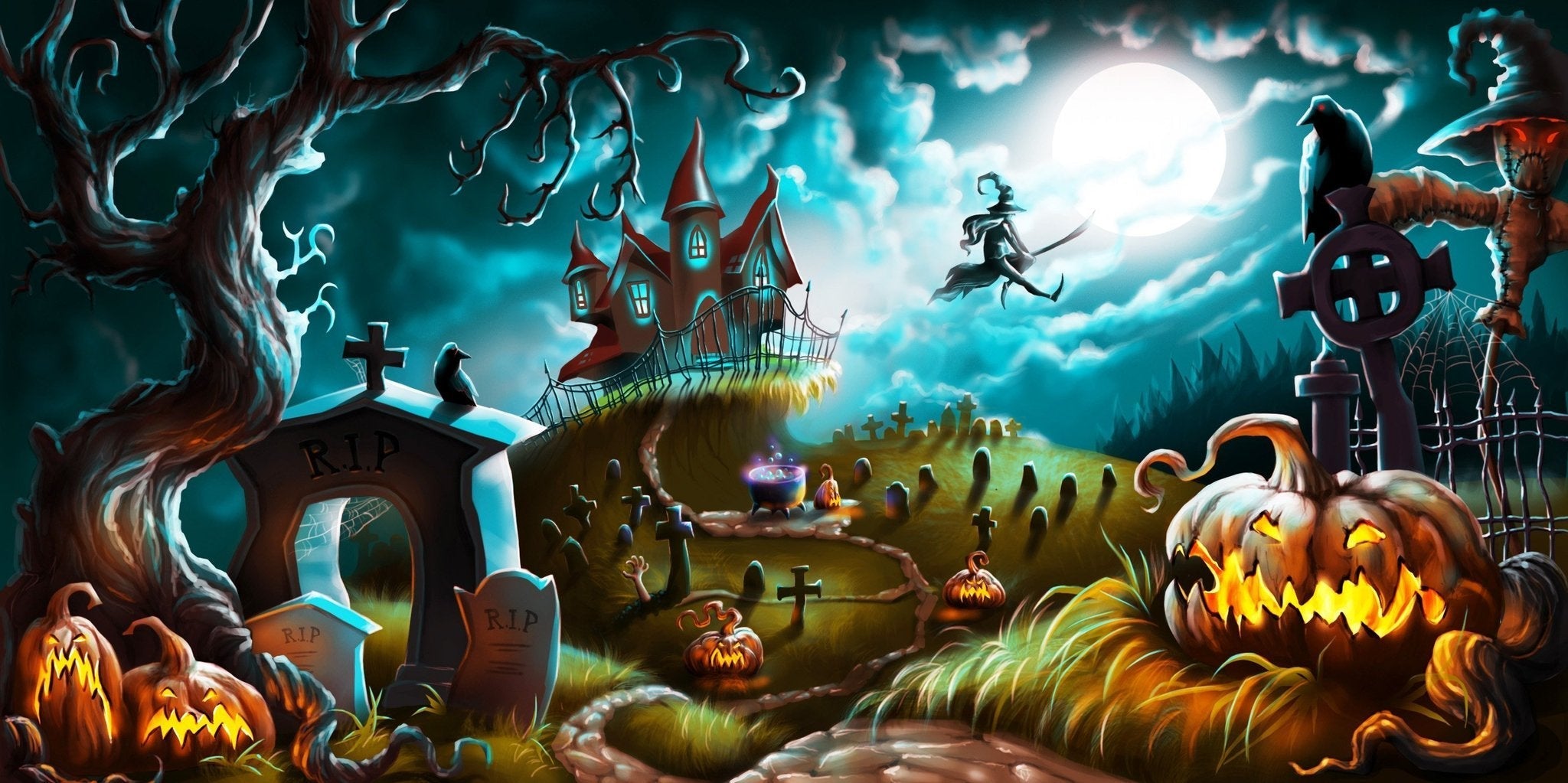 Haunted Graveyard Diamond painting kit