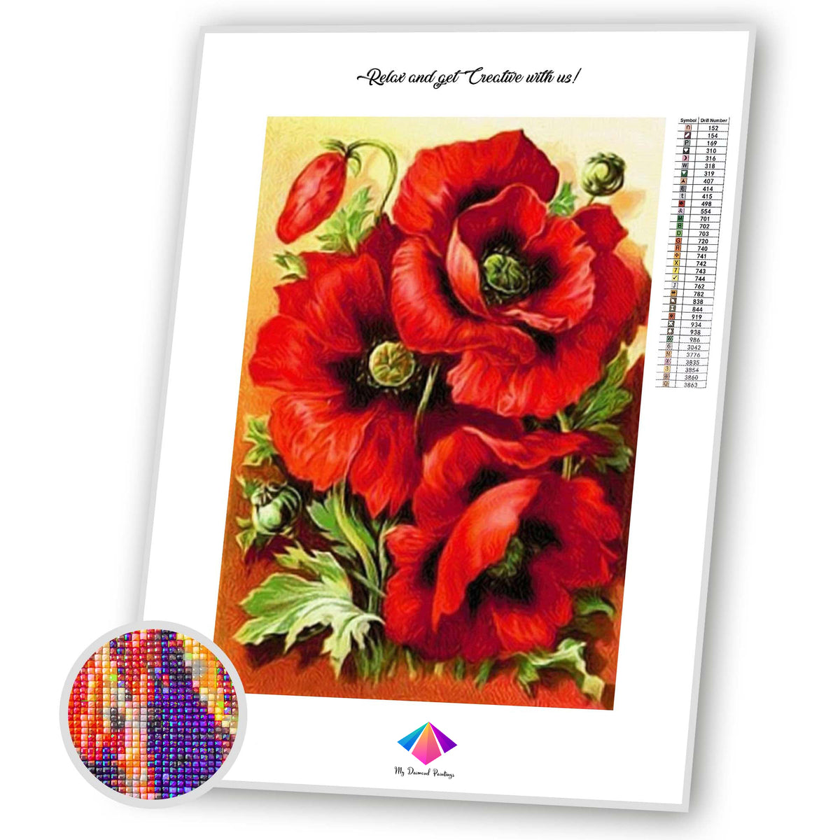 Poppies Diamond Painting Kit