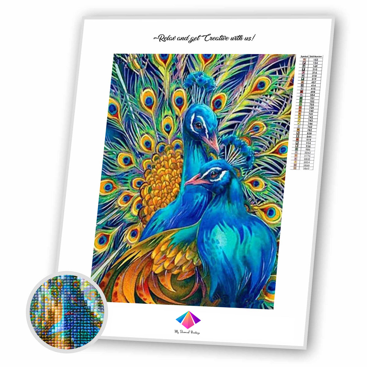 Peacock Royalty Diamond painting kit