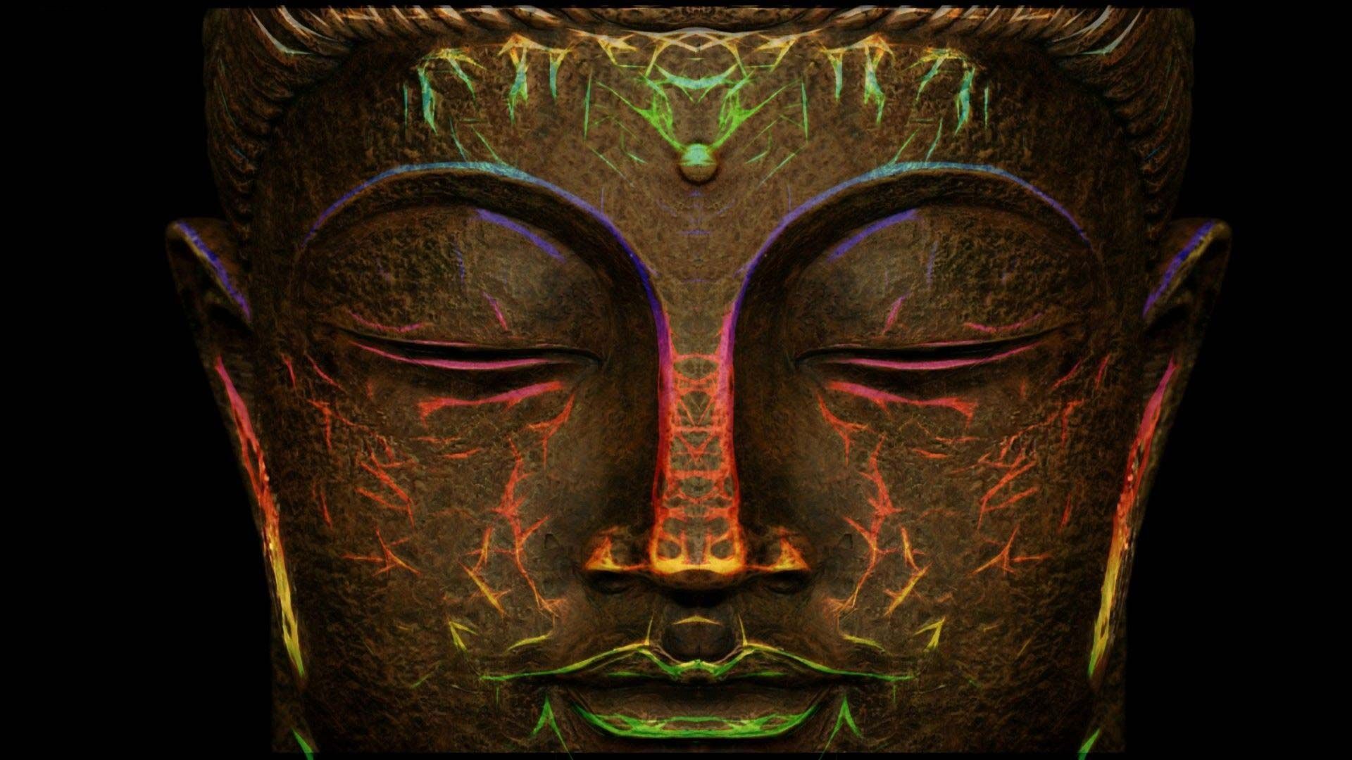 Buddha in Neon Stone Diamond painting kit