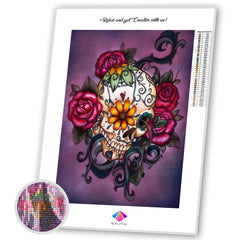 Skulls and Roses Diamond Painting Kit