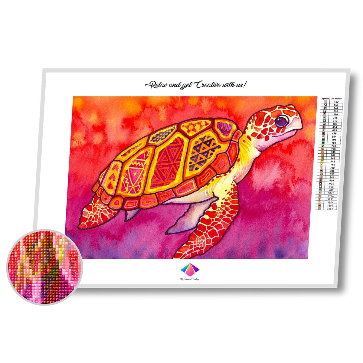 Sunrise Turtle Diamond Painting Kit